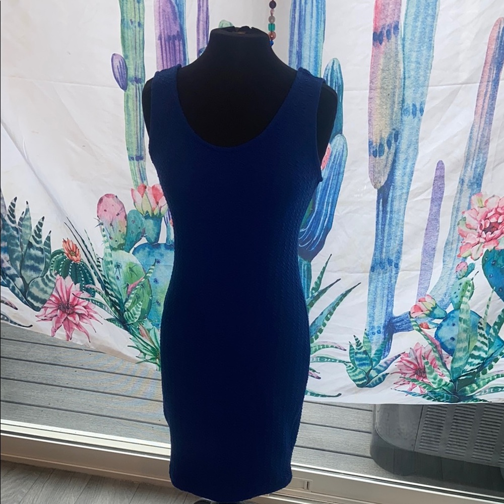 Elegant Blue Sleeveless Dress